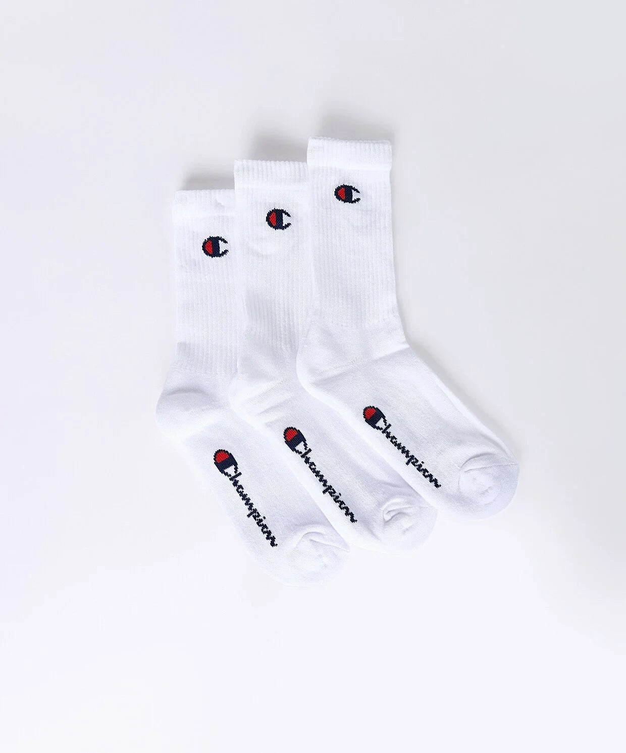 3PK CREW SOCKS WW001 WHT U24558