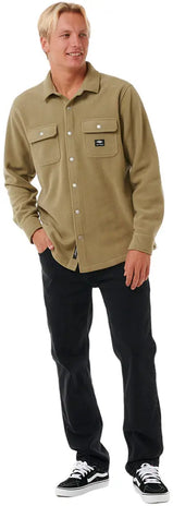 FLEECE SHIRT 8117 Washed Moss 03ZMSH