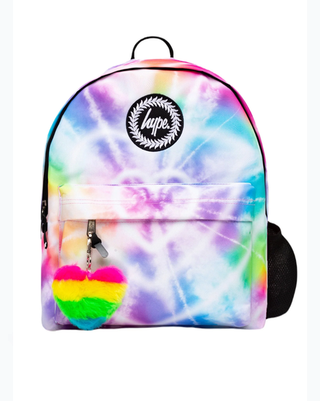 RAINBOW HEART TIE DYE BACKPACK - RTLR-191