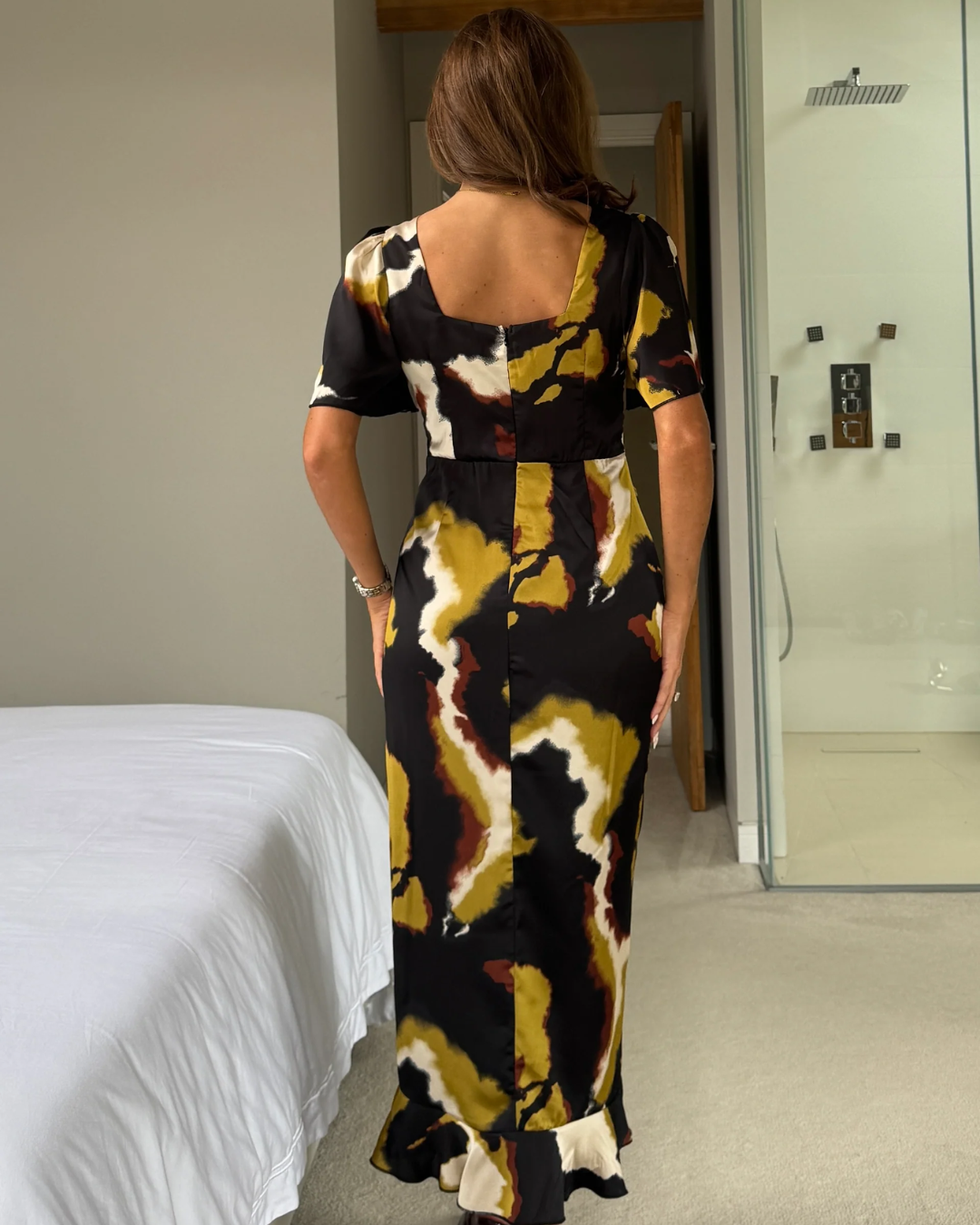 HEIDI ABSTRAC MIDI DIRESS - SI8723