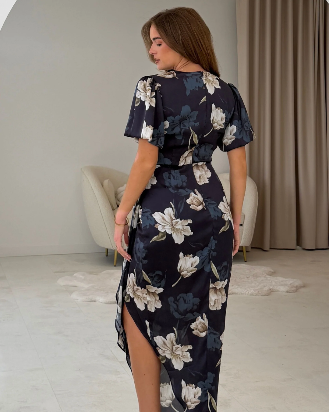 DREW PUFF MIDI DRESS - SI9009-J
