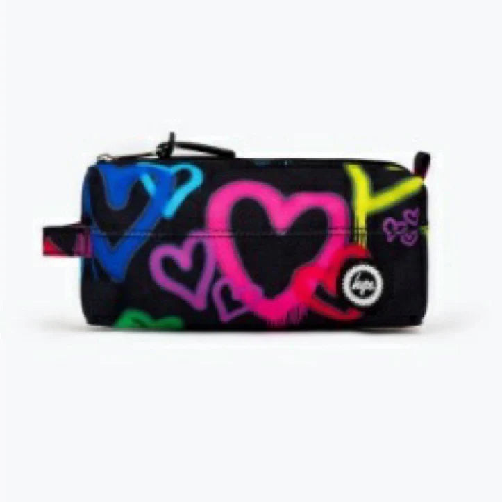 GRAFFITY HEART PENCIL CASE BLACK XUCB-262