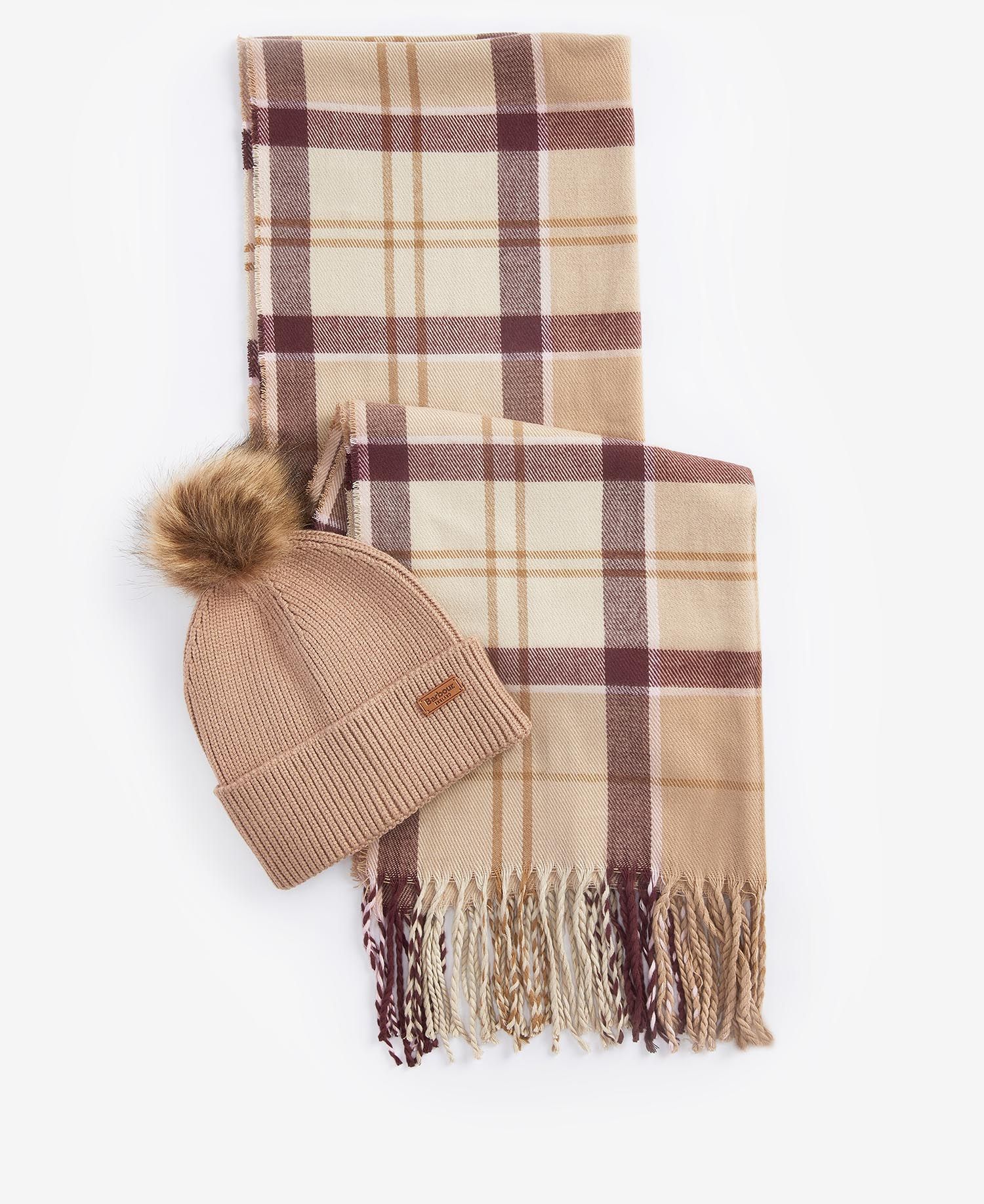 BEANIE & SCARF SET MUTED CABERNET LGS0054PU51