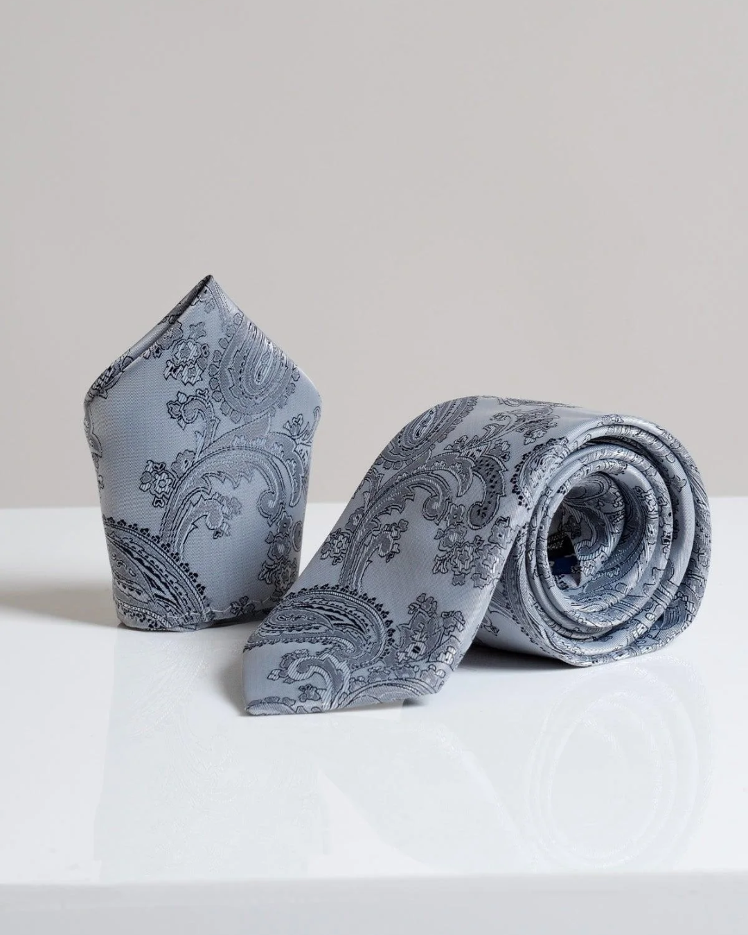 MD PAISLEY TIE & POCKET SQ - PAYSLEY TIE