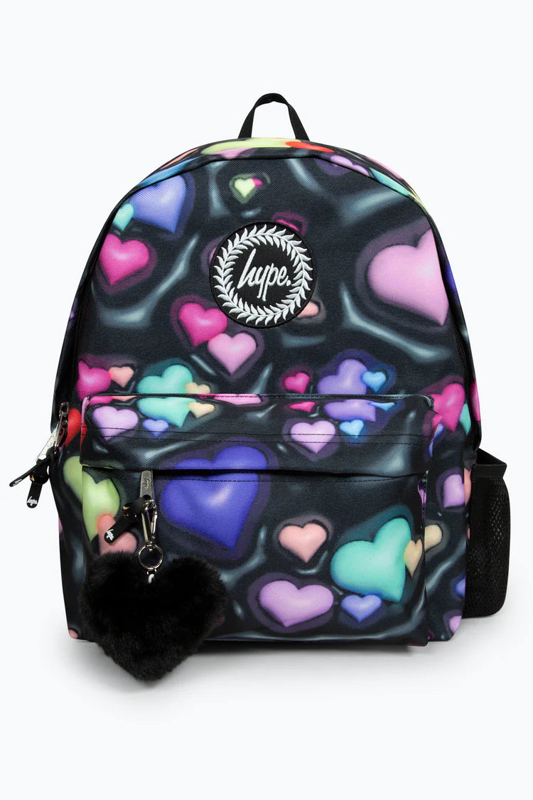 3D HEARTS BADGET BACKPACK BLACK XTLR-050