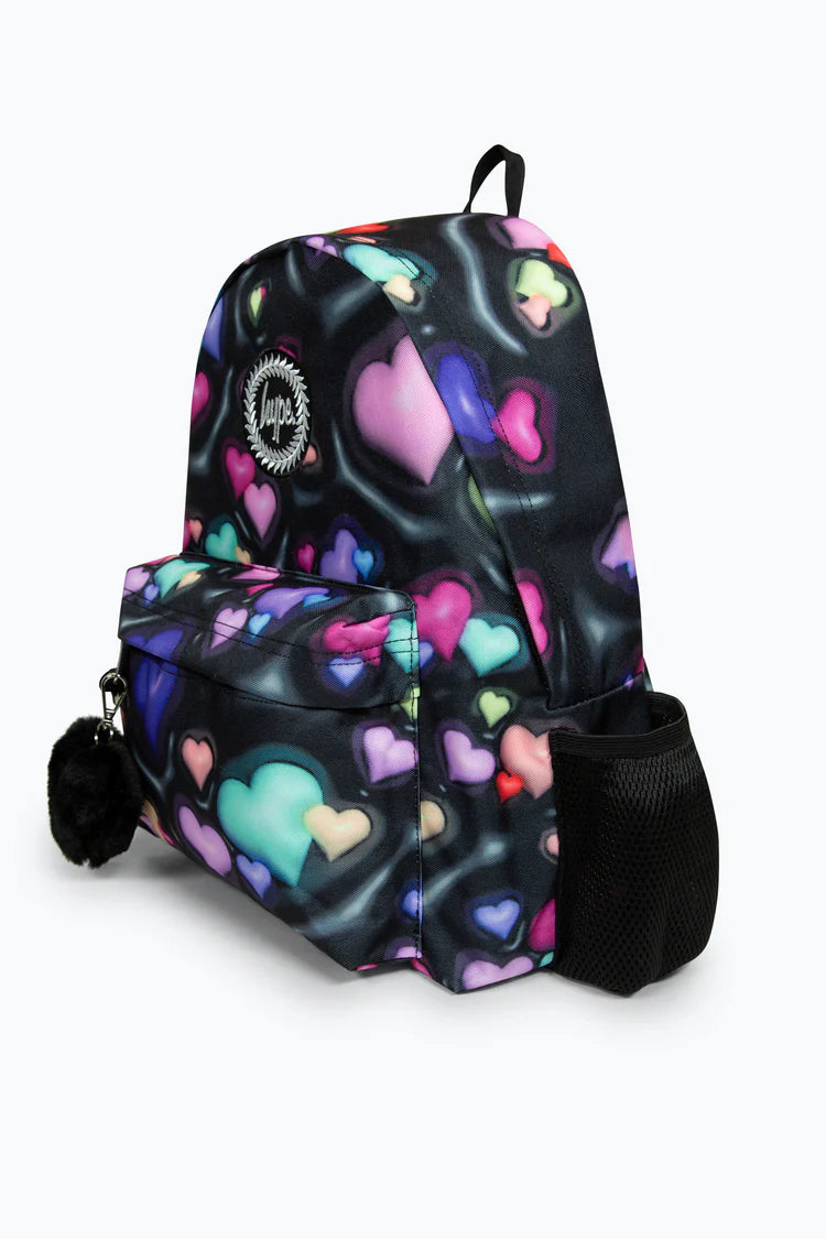 3D HEARTS BADGET BACKPACK BLACK XTLR-050