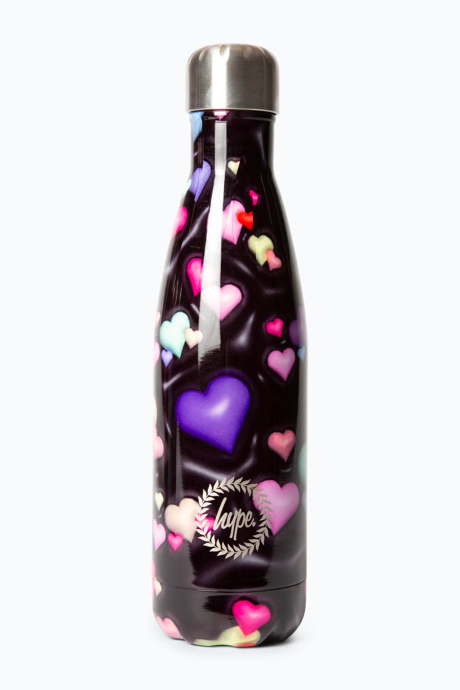 3D HEARTS WATER BOTTLE BLACK XTLR-176