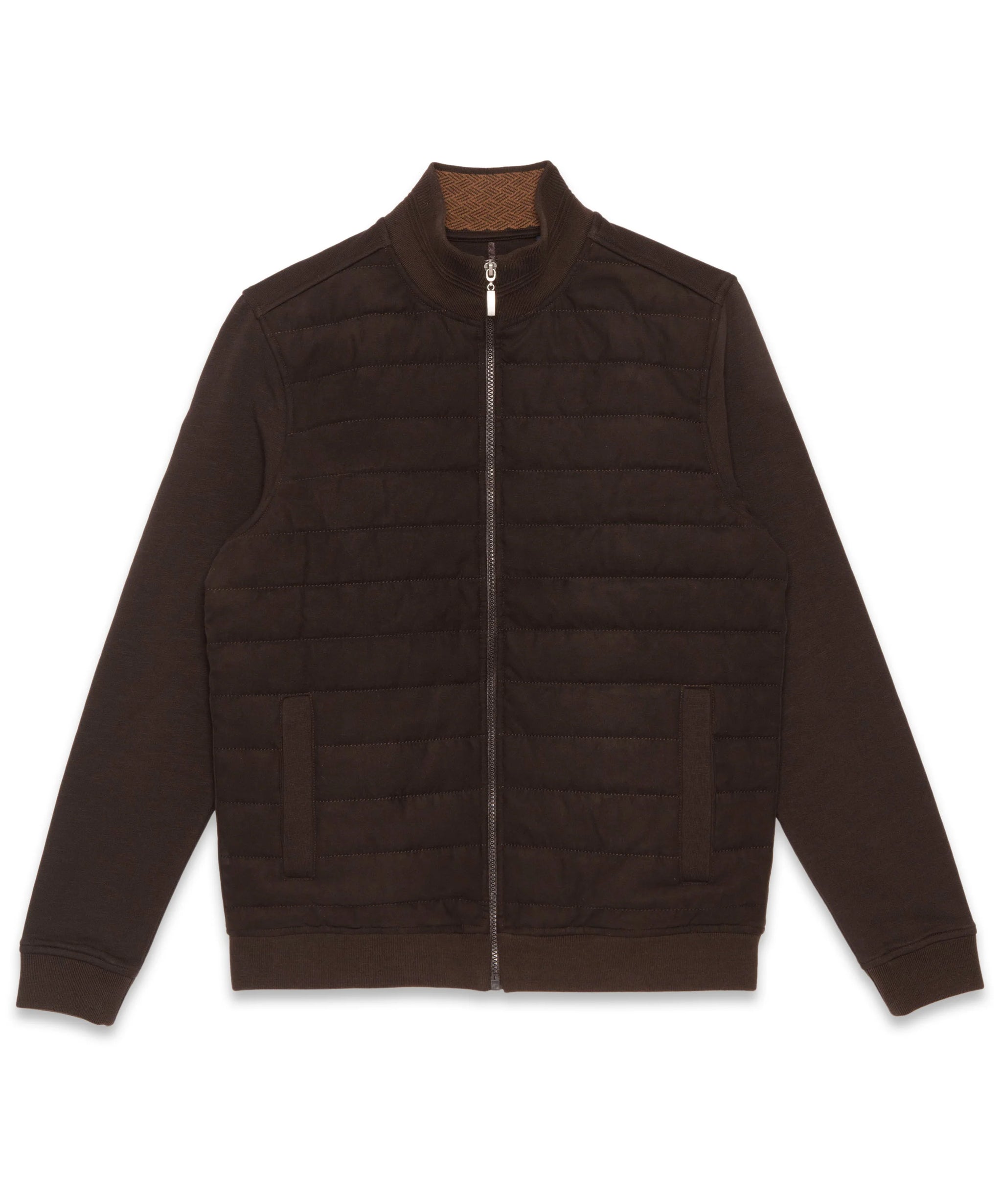 HYBRID ZIP GILET BROWN SW1044