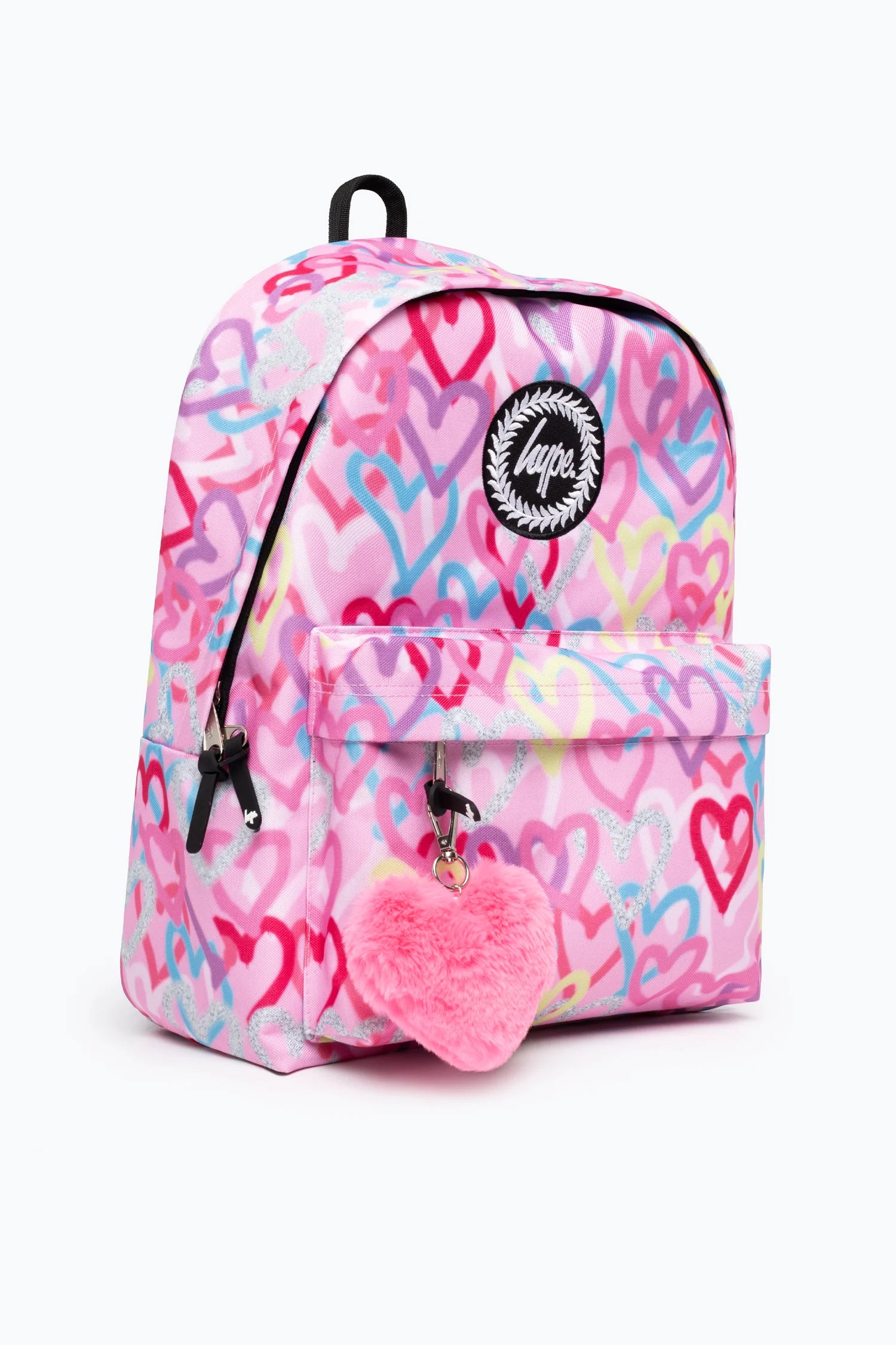 PINK GRAFFITI HEARTS BACKPACK - RTLR-186