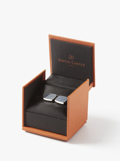 PLATED BRASS CUFFLINK - NAVY ADAGIO