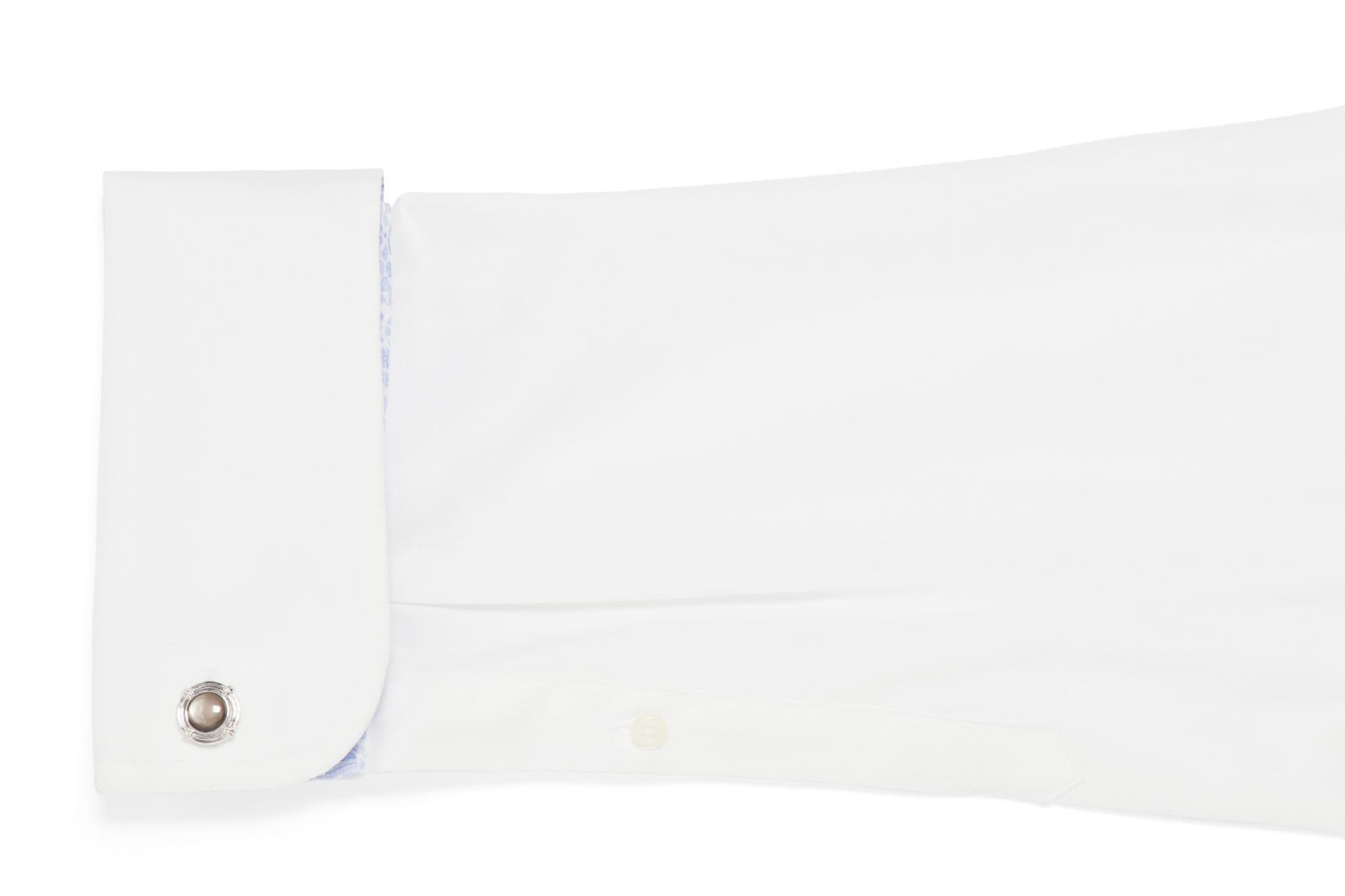 PLATED BRASS CUFFLINK - GREY MOP LIFE BOUY