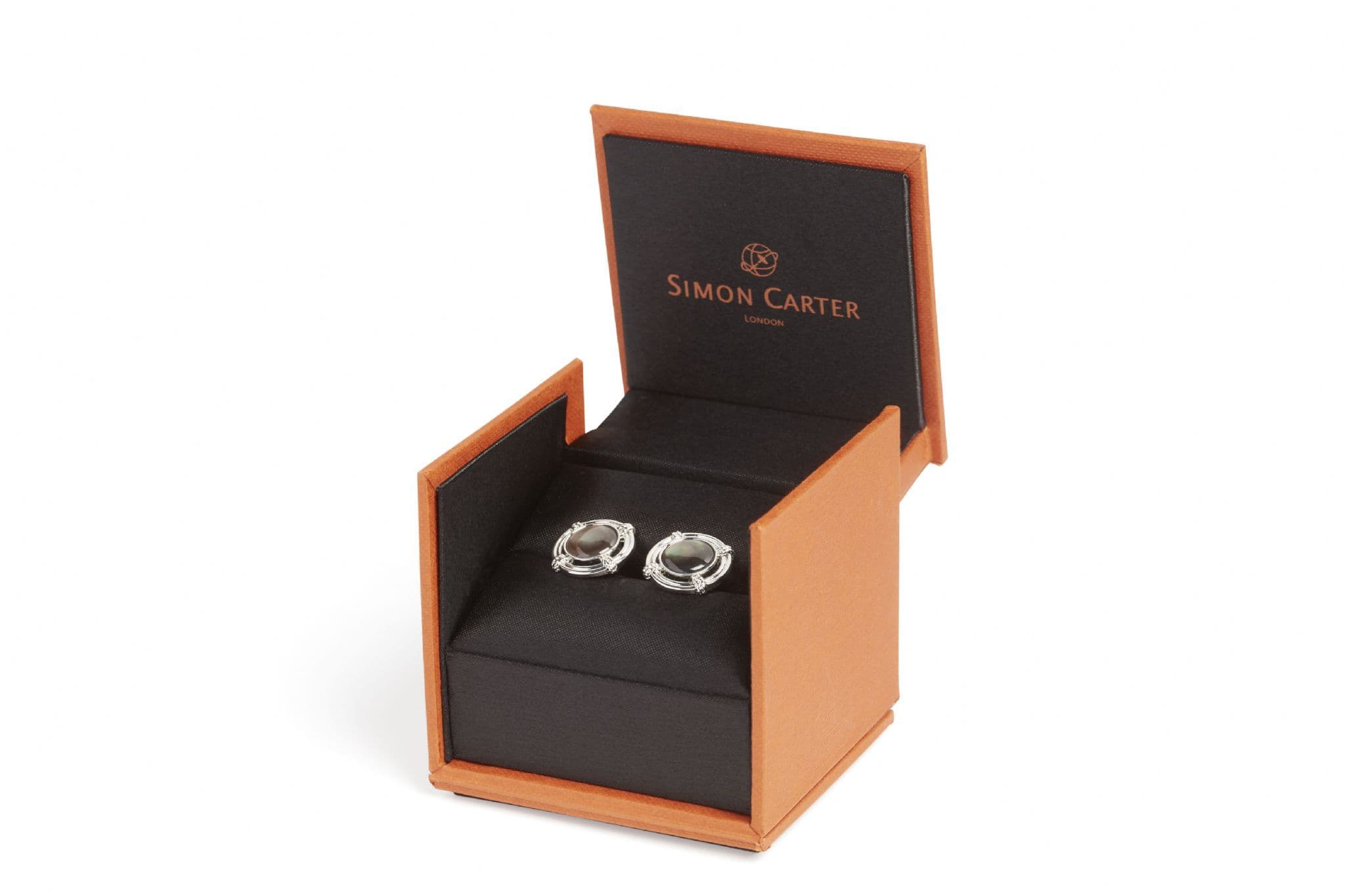 PLATED BRASS CUFFLINK - GREY MOP LIFE BOUY