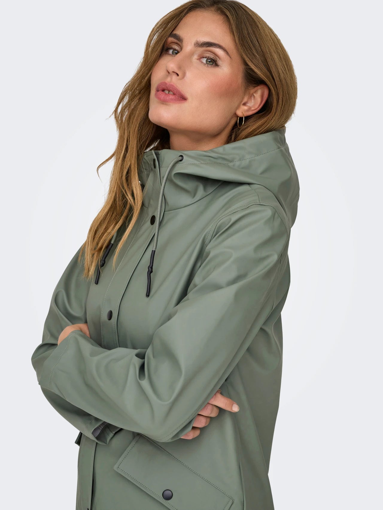 ONLELISA RAINCOAT AGAVE GREEN 15261734