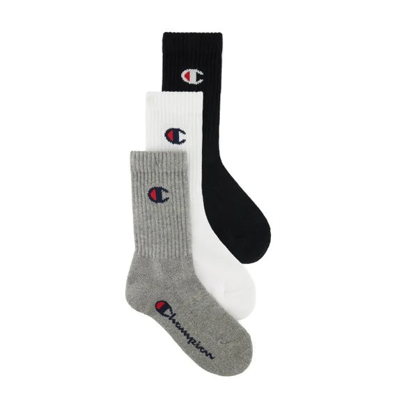 3PK CREW SOCKS EM006 OXGM U34578