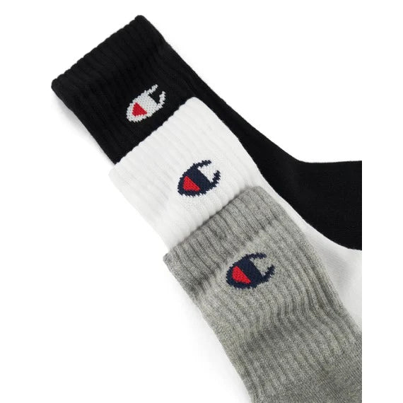 3PK CREW SOCKS EM006 OXGM U34578